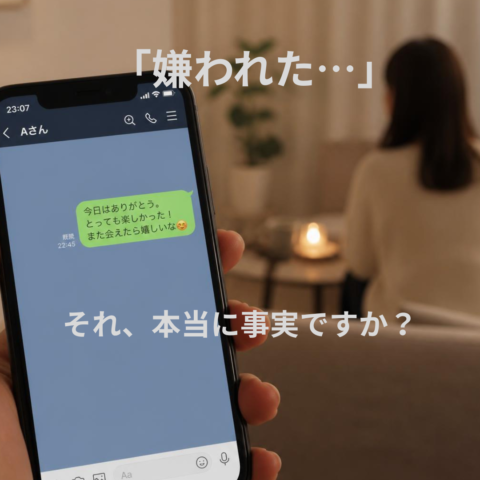 「嫌われた」と思ったあなたへ。婚活では“事実”と“思い込み”を分けて考える