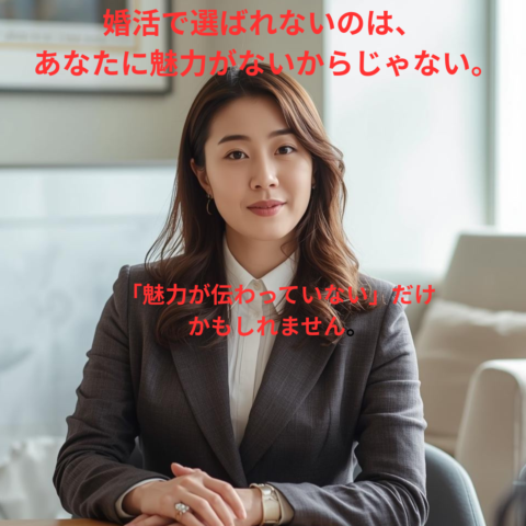 婚活で選ばれないのは、あなたに魅力がないからじゃない。